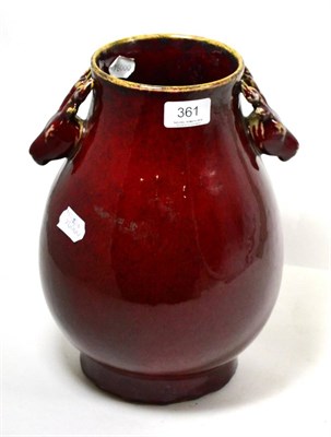 Lot 361 - A sang de boeuf vase