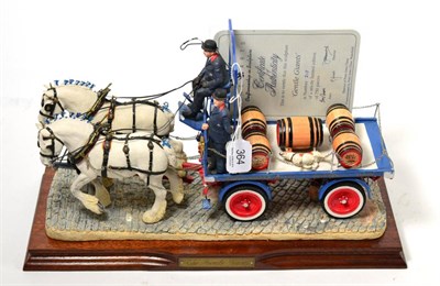 Lot 364 - Border Fine Arts 'The Gentle Giants' (Tetley's Drays), model No. PJ01 by Ray Ayres, limited edition