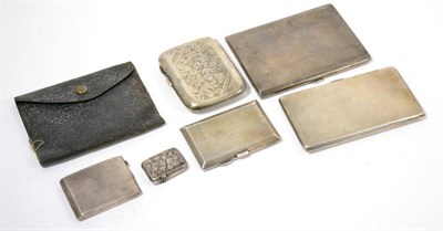 Lot 397 - Seven assorted silver cases