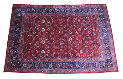 Lot 704 - Mashad Carpet Khorasan, North East Iran, circa 1920 The raspberry field with an allover design...