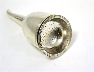 Lot 452 - A silver wine funnel