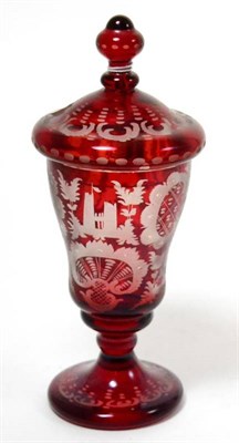 Lot 465 - A Bohemian vase and cover