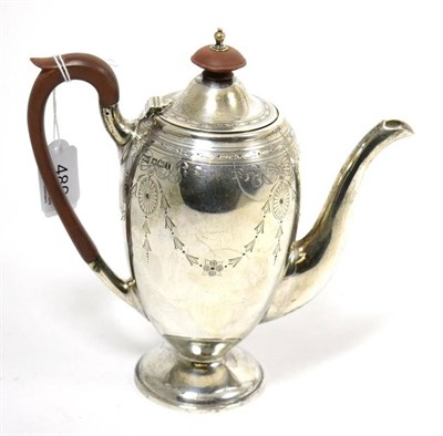 Lot 480 - A silver hot water pot, Walker & Hall, Sheffield