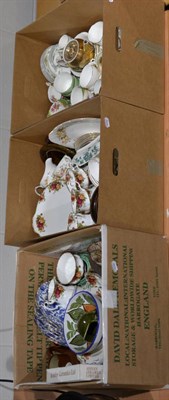 Lot 1015 - A large quantity of 19th century and later ceramics including Royal Doulton Tumbling Leaves...