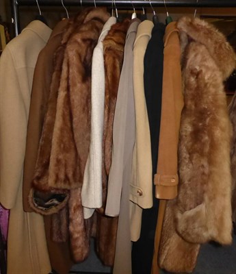 Lot 1025 - Windsmoor camel coloured wool coat, two Eastex wool coats, other wool coats and three Musquash...