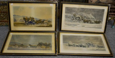 Lot 1052 - After Henderson, a group of four hand coloured 19th century engravings, framed