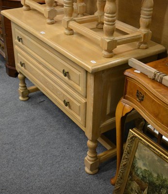 Lot 1058 - Limed oak chest of drawers