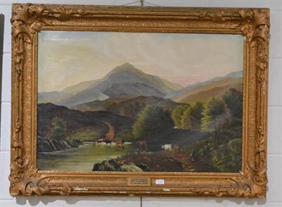 Lot 1119 - G L Fejer, August Evening Pass at Glencoe, oil on canvas in gilt frame