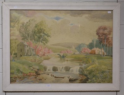 Lot 1121 - Charles Stephen Good, River landscape, signed watercolour