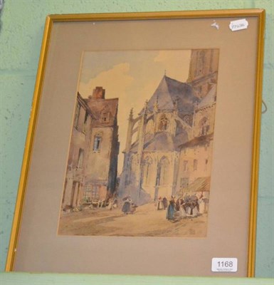 Lot 1168 - Watercolour, Continental street scene, signed, Percy Lancaster