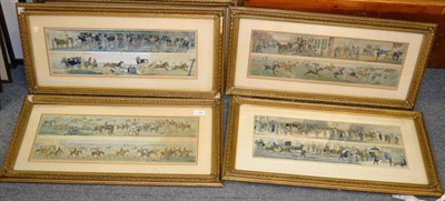 Lot 1185 - Six framed hunting and horse related prints