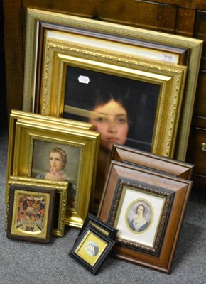 Lot 1188 - A quantity of assorted prints including portrait prints of fashionable ladies etc