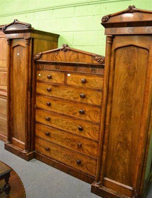 Lot 1210 - A Victorian mahogany wardrobe