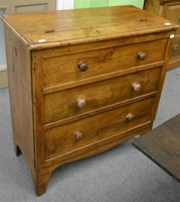 Lot 1213 - A Victorian pine chest of drawers converted to a wine rack