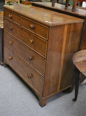 Lot 1224 - An 19th century oak chest of drawers (a.f.)