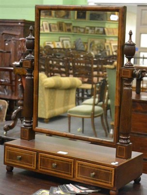 Lot 1242 - A Regency mahogany toilet mirror with reeded uprights