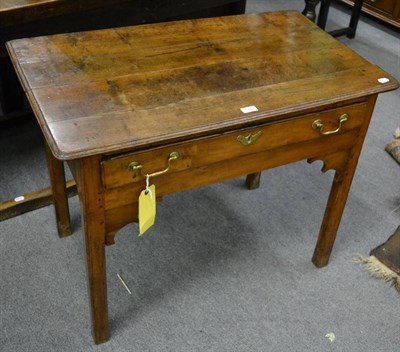 Lot 1247 - A walnut and oak Georgian lowboy