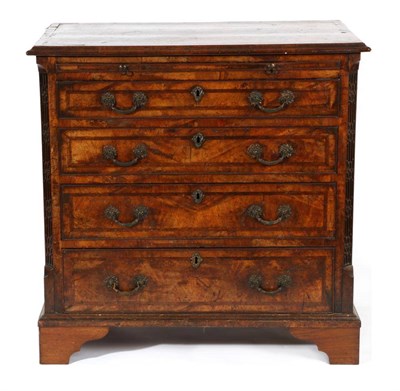 Lot 738 - A George II Walnut, Crossbanded and Featherbanded Dressing Chest, 2nd Quarter 18th century, the...