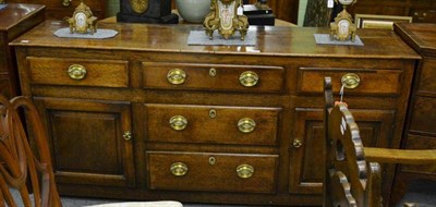 Lot 1260 - An 18th century oak dresser base