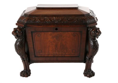 Lot 740 - A Regency Carved Mahogany Cellaret, in the manner of Thomas Hope, early 19th century, the...