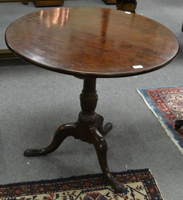 Lot 1289 - A George III mahogany tilt top tripod table