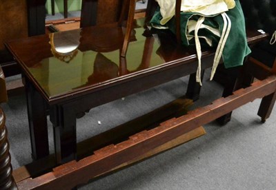 Lot 1314 - A hall table and three chairs (church furnishings)