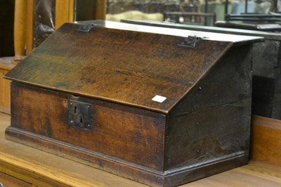 Lot 1330 - An 18th century oak bible box