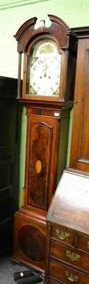 Lot 1341 - A mahogany eight day longcase clock (hood door glass broken)