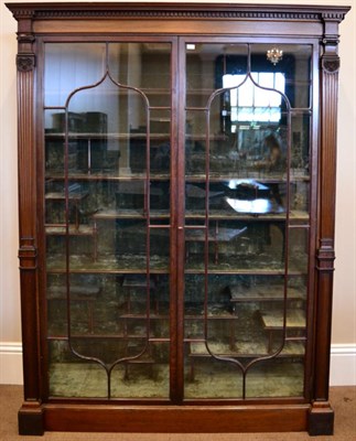 Lot 749 - A Victorian Mahogany Adam Revival Display Cabinet, late 19th century, the moulded and dentil...