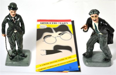 Lot 43 - Two Royal Doulton figures ";Groucho Marx"; HN2777 and ";Charlie Chaplin"; HN2771