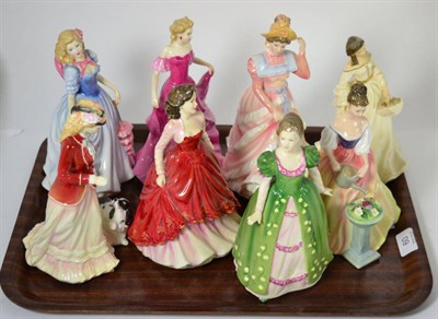 Lot 60 - A group of eight Royal Doulton ladies, Alexandra, Gemma, Special Occasion, Sarah, Spring...