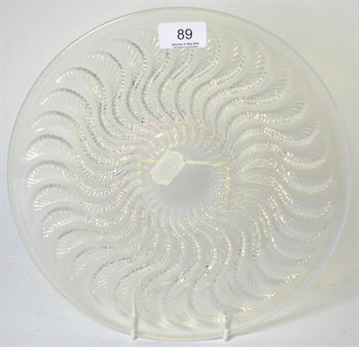 Lot 89 - Rene Lalique ";Actinia"; pattern circular glass plate