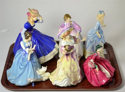 Lot 141 - A group of twelve Royal Doulton ladies, comprising Annabella, Lily, Lorraine, Mary, Ashley,...