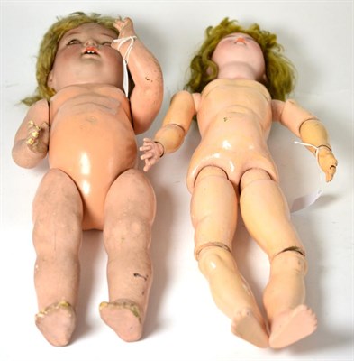 Lot 166 - Kammer & Rheinhardt bisque head child doll and another Armand Marseille example (a.f.) (2)
