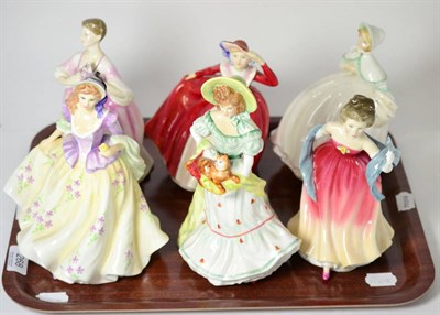 Lot 268 - A group of six Royal Doulton ladies, Amy's SIster, Eleanor, Mary, Sweet Lilac, Jane and Jessica