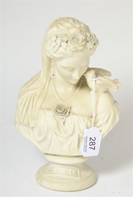 Lot 287 - A Parian bust of a maiden