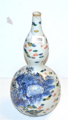 Lot 319 - Chinese double gourd vase, 30cm high