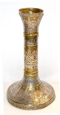 Lot 329 - A large Cairoware candlestick