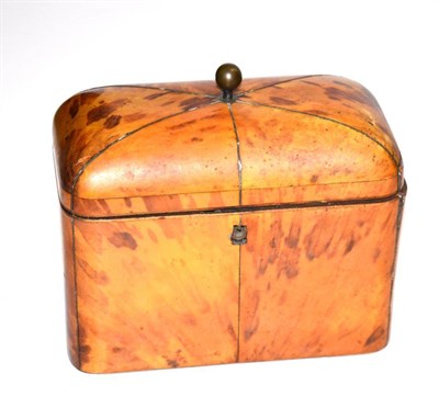 Lot 331 - A Georgian blonde tortoiseshell tea caddy