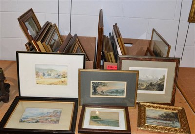 Lot 1025 - Quantity of assorted framed pictures and prints, late Victorian watercolours, Russell Flint...