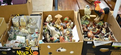 Lot 1054 - A quantity of Border Fine Arts, Beswick, Country Artists, Lilliput Lane models etc. and wooden...