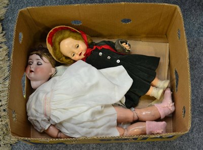 Lot 1055 - Schoneau & Hoffmeister bisque socket head doll ";1909";, with composition ball jointed body and...