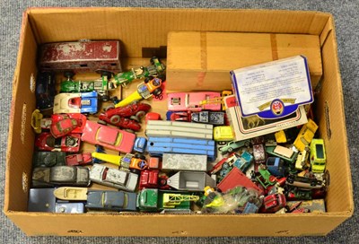 Lot 1098 - Dinky and others, a collection of unboxed Diecast including horse transporter, 2 x 23 series...