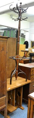 Lot 1129 - A computer table and a hat and coat stand