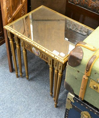 Lot 1138 - A nest of period style gilt and mirrored occasional tables