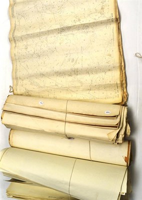 Lot 1142 - A large group of OS maps circa 1912 and later, 25 mile scale (35) together with a group of...