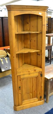 Lot 1152 - Pine floor standing corner cupboard