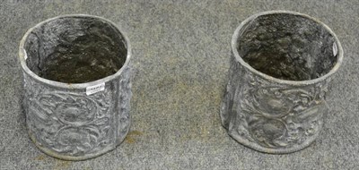 Lot 1171 - A pair of lead planters