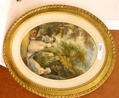 Lot 1244 - ** Mason after Gainsborough (19th/20th century) An elegant couple standing in a landscape, possibly