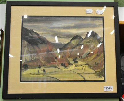 Lot 1246 - Audrey Johnson, Lake District, watercolour and Phyllis Hibbert, Ambleside, watercolour